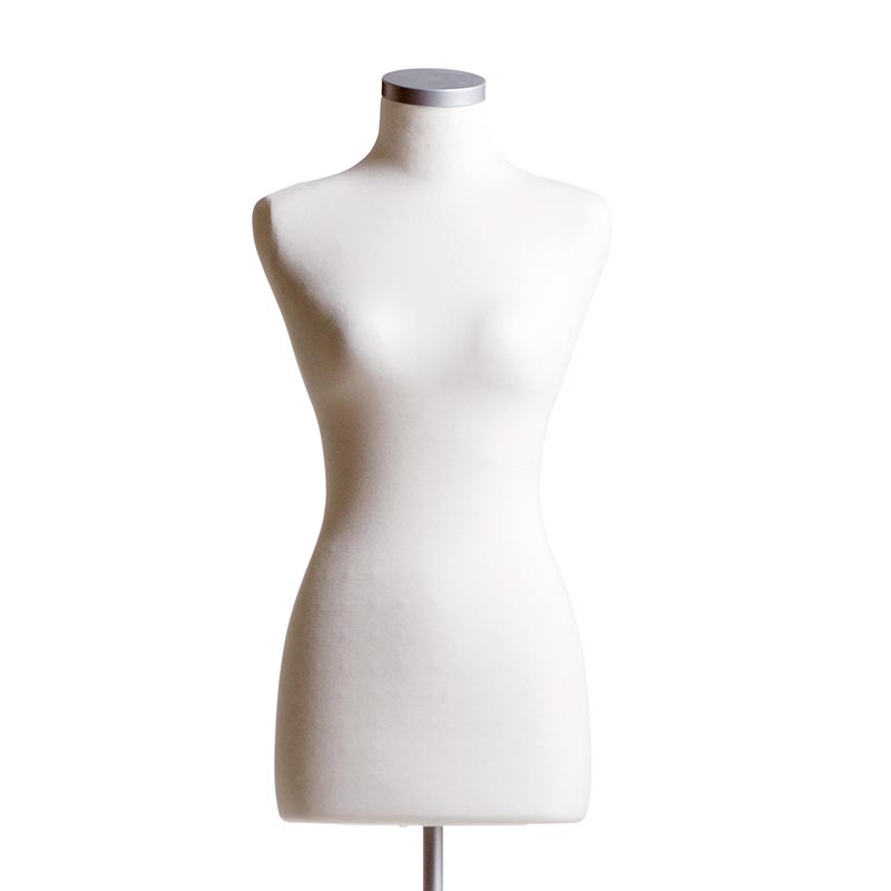 Darrol long female bust - styrofoam - white jersey cover.