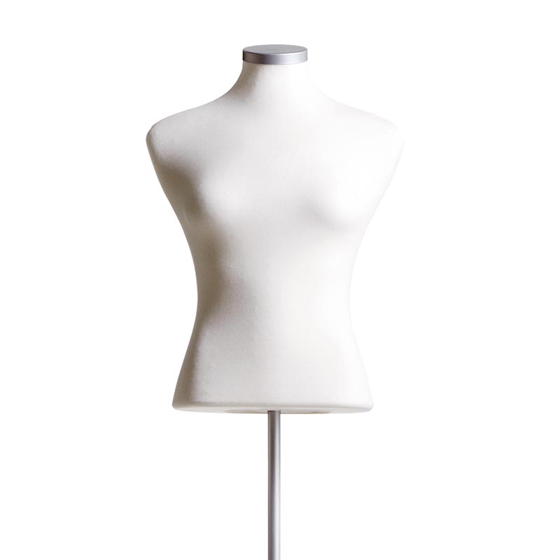 Darrol female bust - styrofoam - white jersey cover.
