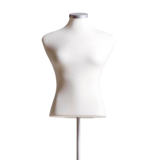 Darrol female bust - styrofoam - white jersey cover.