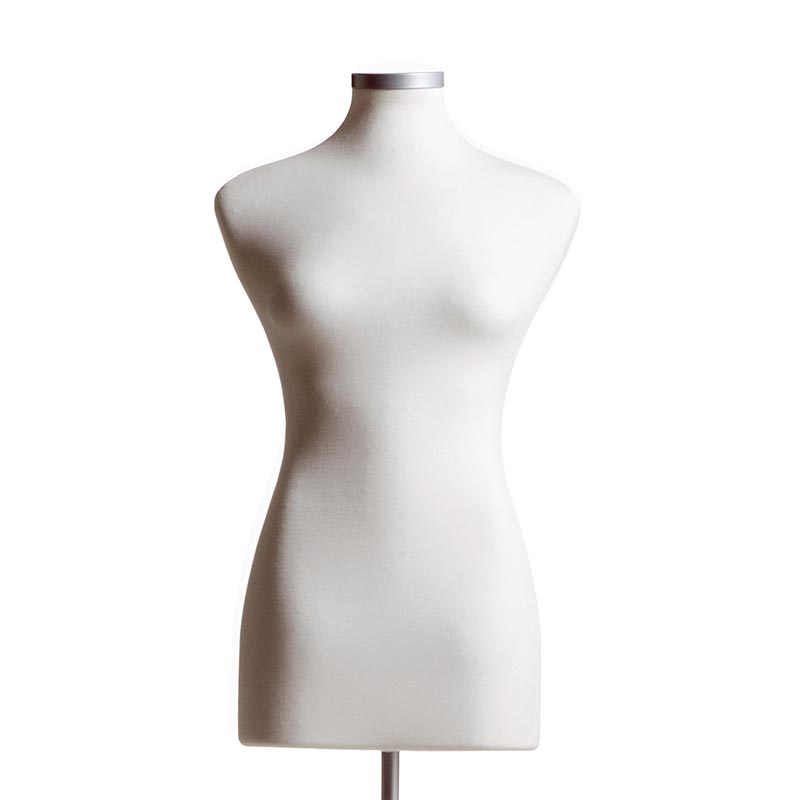 Darrol long female bust - styrofoam - white jersey cover.