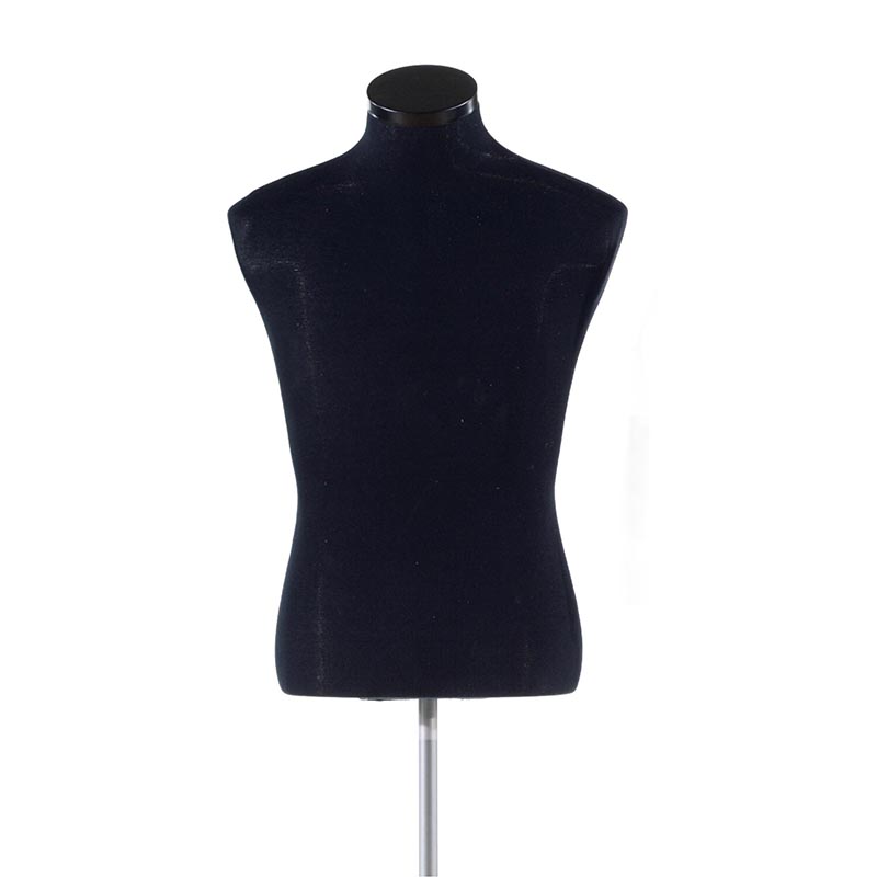Darrol male bust - styrofoam - black jersey cover.