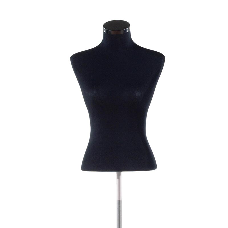 Darrol female bust - styrofoam - black jersey cover.