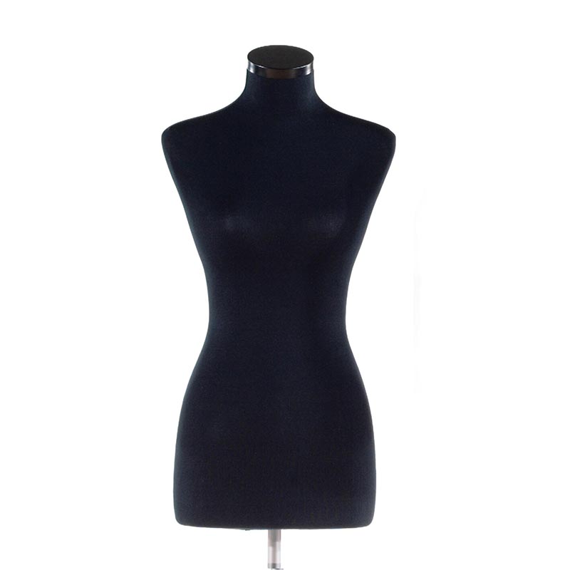 Darrol long female bust - styrofoam - black jersey cover.