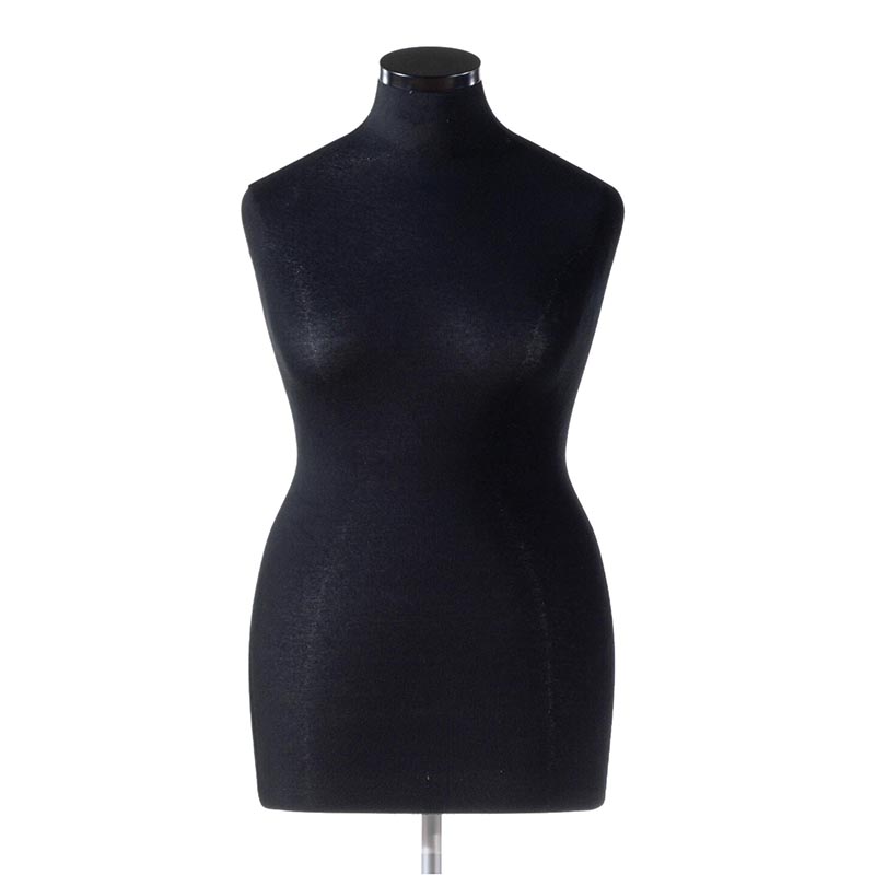 Darrol female bust - styrofoam - black jersey cover.