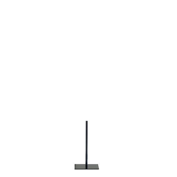Black stand on a square base for torsos and busts from Darrol.