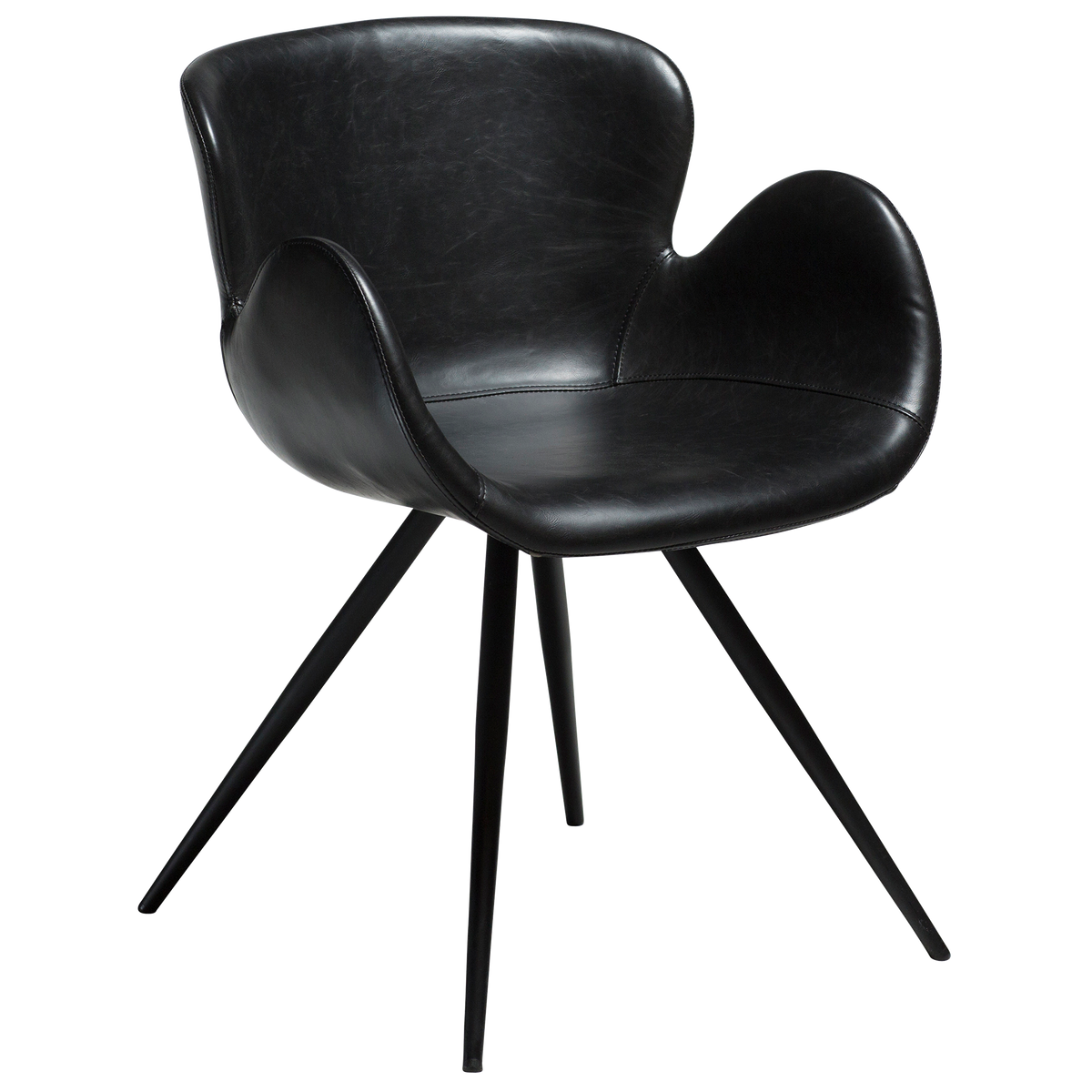 GAIA ARMCHAIR BLACK CONICAL METAL LEGS - DAN FORM