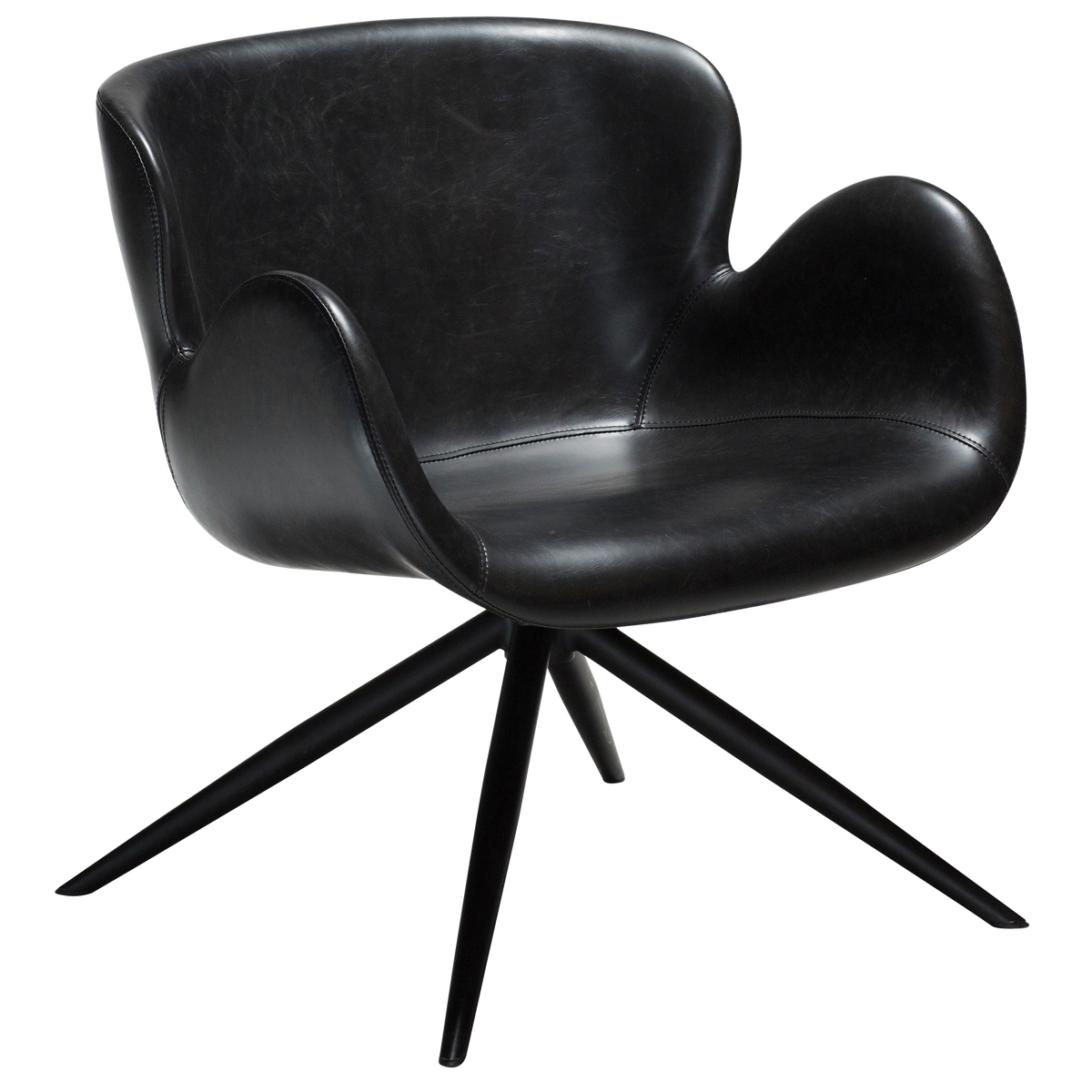 GAIA LOUNGE CHAIR BLACK METAL SPIDER LEGS - DAN FORM