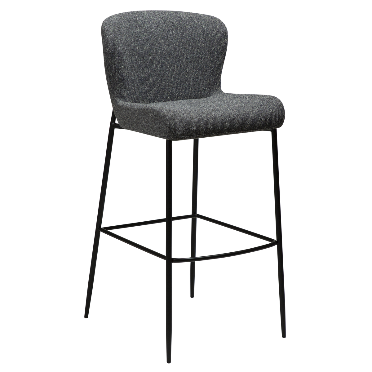 GLAM BAR STOOL BLACK METAL LEGS - DAN FORM