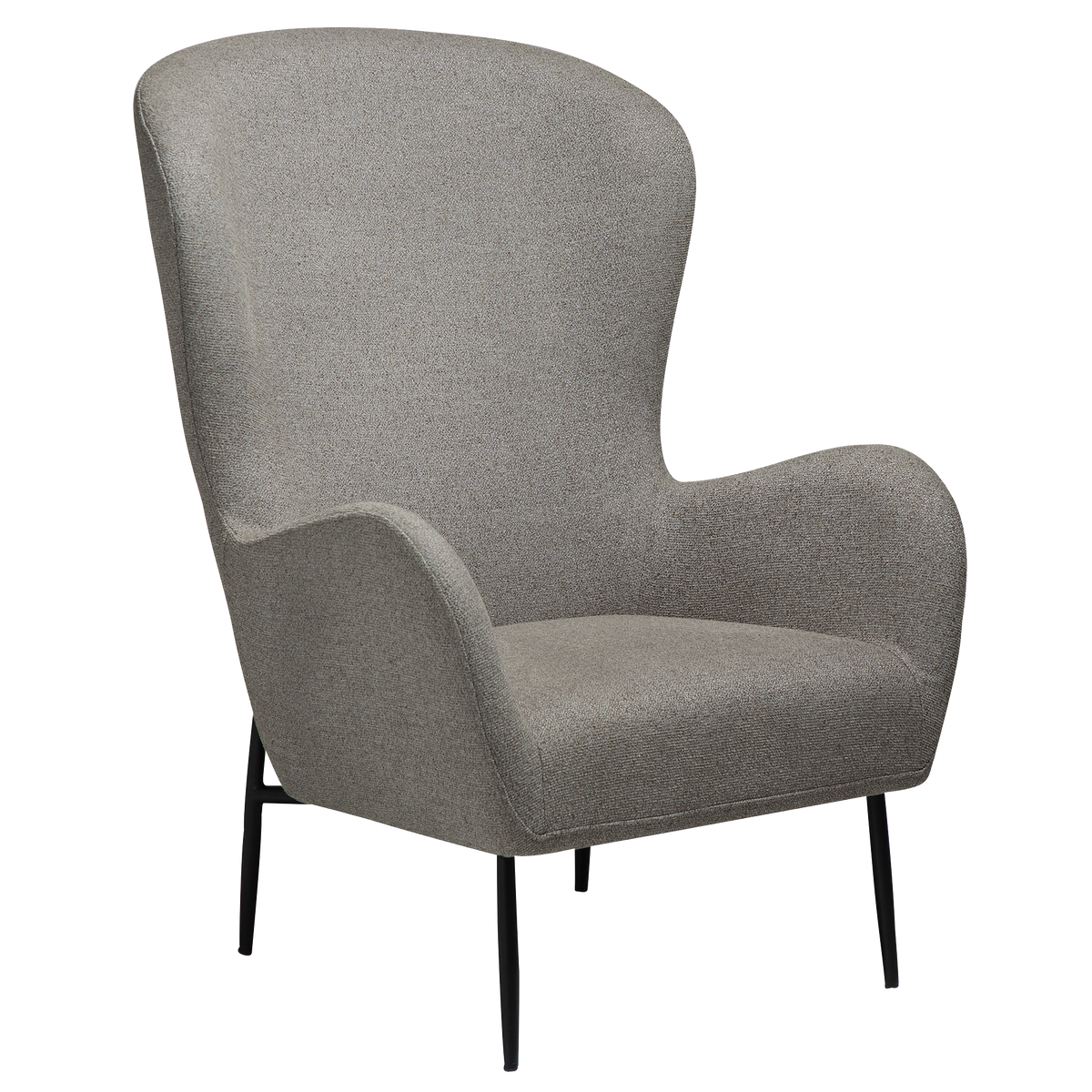 GLAM HIGH BACK LOUNGE CHAIR METAL LEGS - DAN FORM