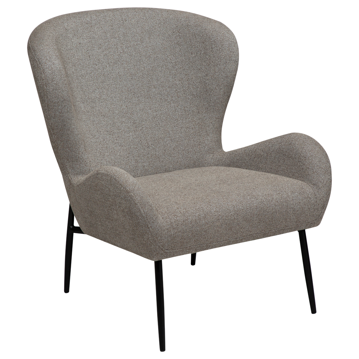 GLAM LOW BACK LOUNGE CHAIR METAL LEGS - DAN FORM