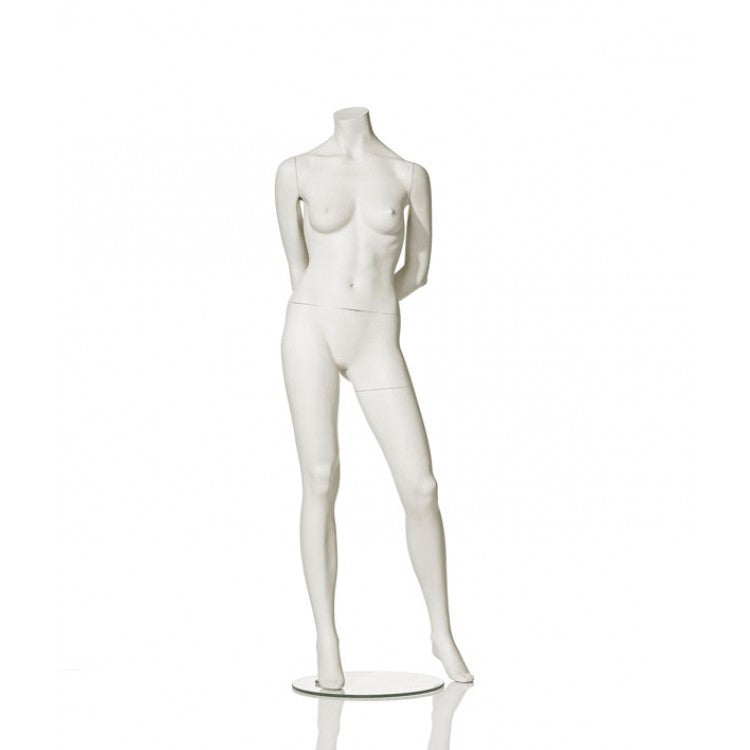 Headless female mannequin from Hindsgaul® in a standing pose with both hands behind the back.