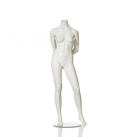 Headless female mannequin from Hindsgaul® in a standing pose with both hands behind the back.