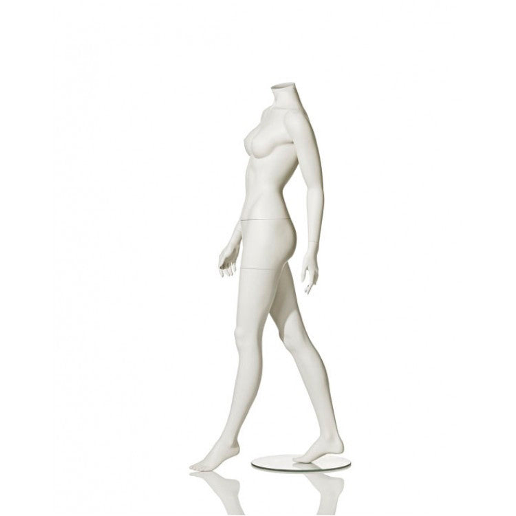 Headless female mannequin from Hindsgaul® in a walking pose.
