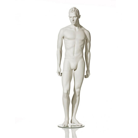 Stylised male mannequin from Hindsgaul® in a relaxed pose.