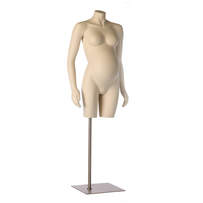 Pregnant female half body form with detachable arms. Headless. Hindsgaul.