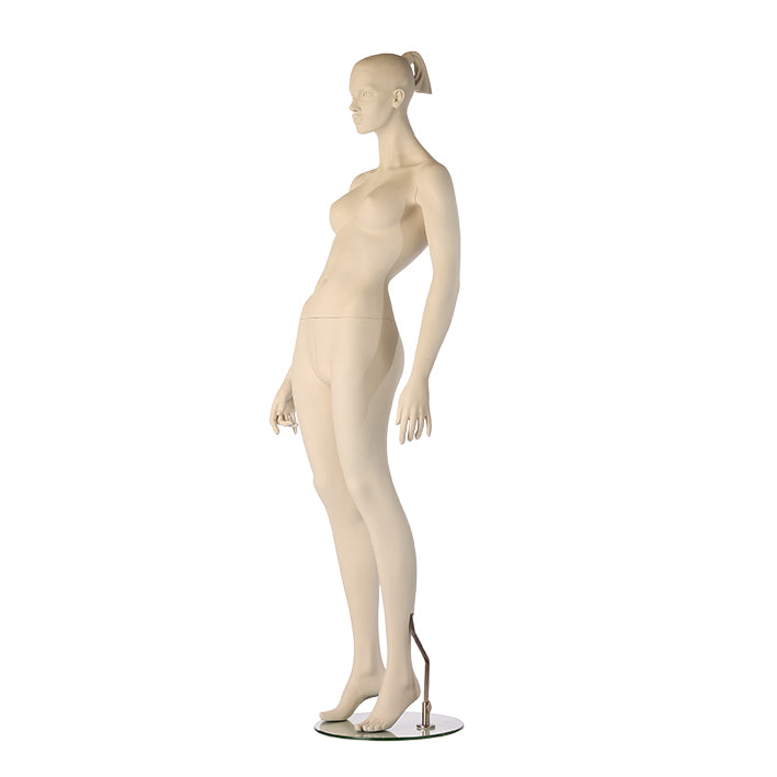 Stylised female mannequin from HINDSGAUL® standing.