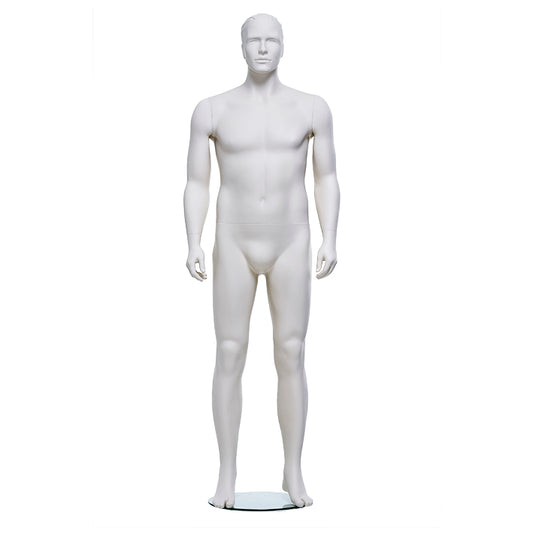 Plus size male mannequin from Hindsgaul® in a neutral, standing pose.