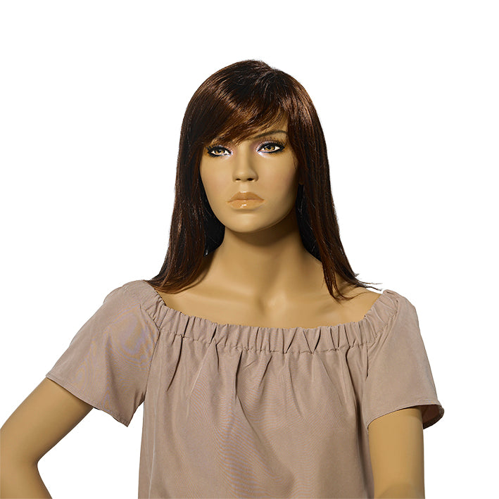 Soft long dark wig from Hindsgaul® for female mannequins.