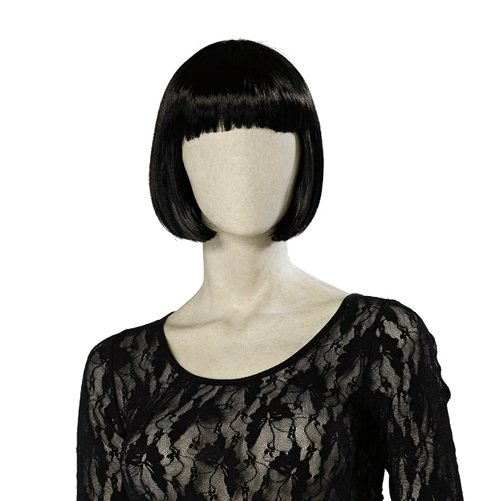 Soft short black wig from Hindsgaul® for female mannequins.