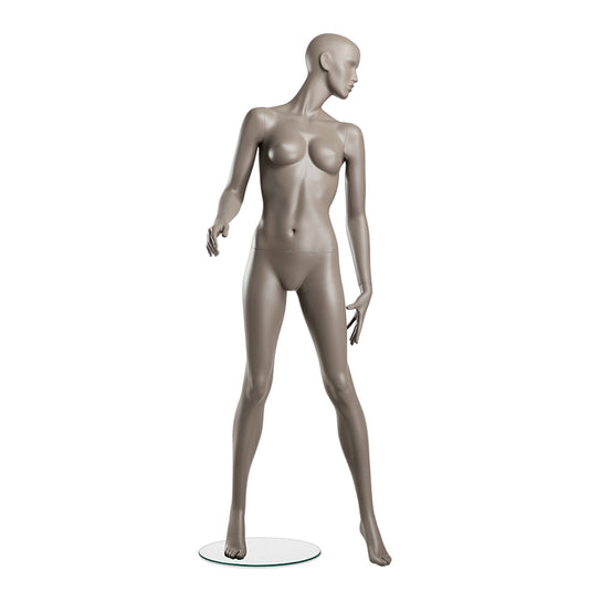 Female mannequin from Hindsgaul® head facing left. COY is a semi-faceless, female mannequin series with 9 poses reflecting a confident and feminine attitude.
