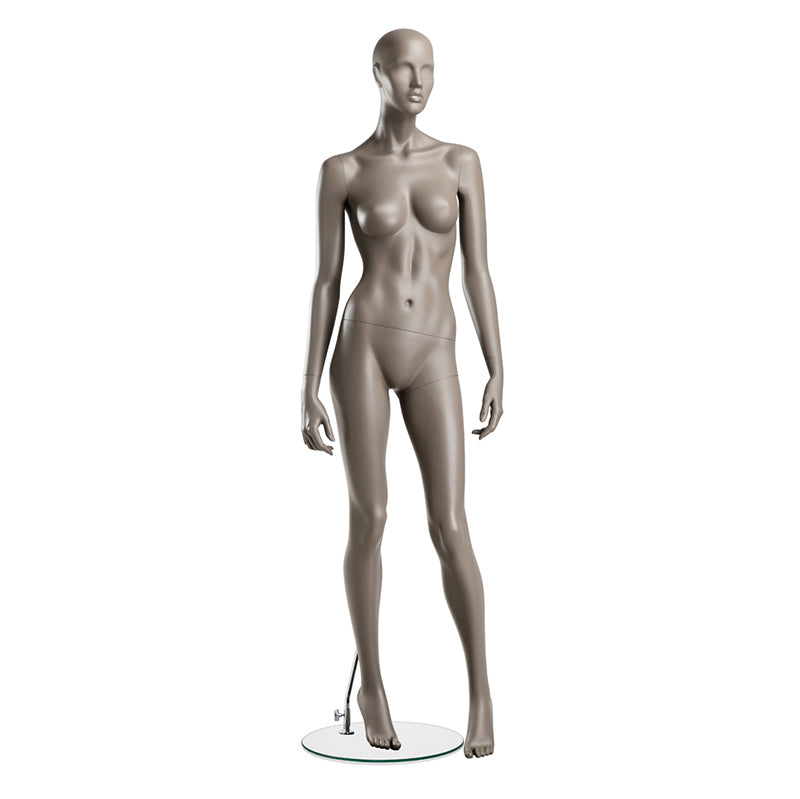 Female mannequin from Hindsgaul® relaxed pose. COY is a semi-faceless, female mannequin series with 9 poses reflecting a confident and feminine attitude.