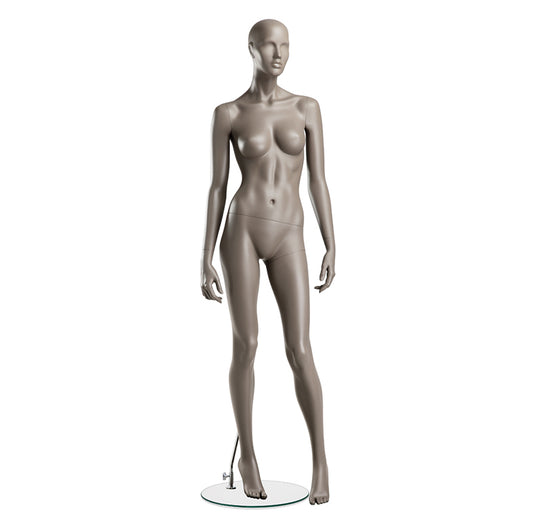 Female mannequin from Hindsgaul® relaxed pose. COY is a semi-faceless, female mannequin series with 9 poses reflecting a confident and feminine attitude.