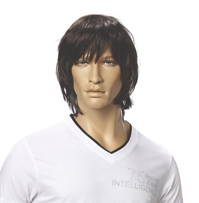 Soft dark wig from Hindsgaul® for male mannequins.