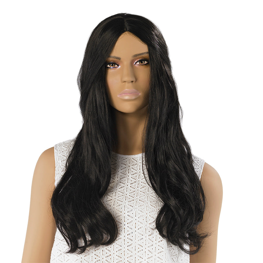 Soft black long wig from Hindsgaul® for female mannequins.