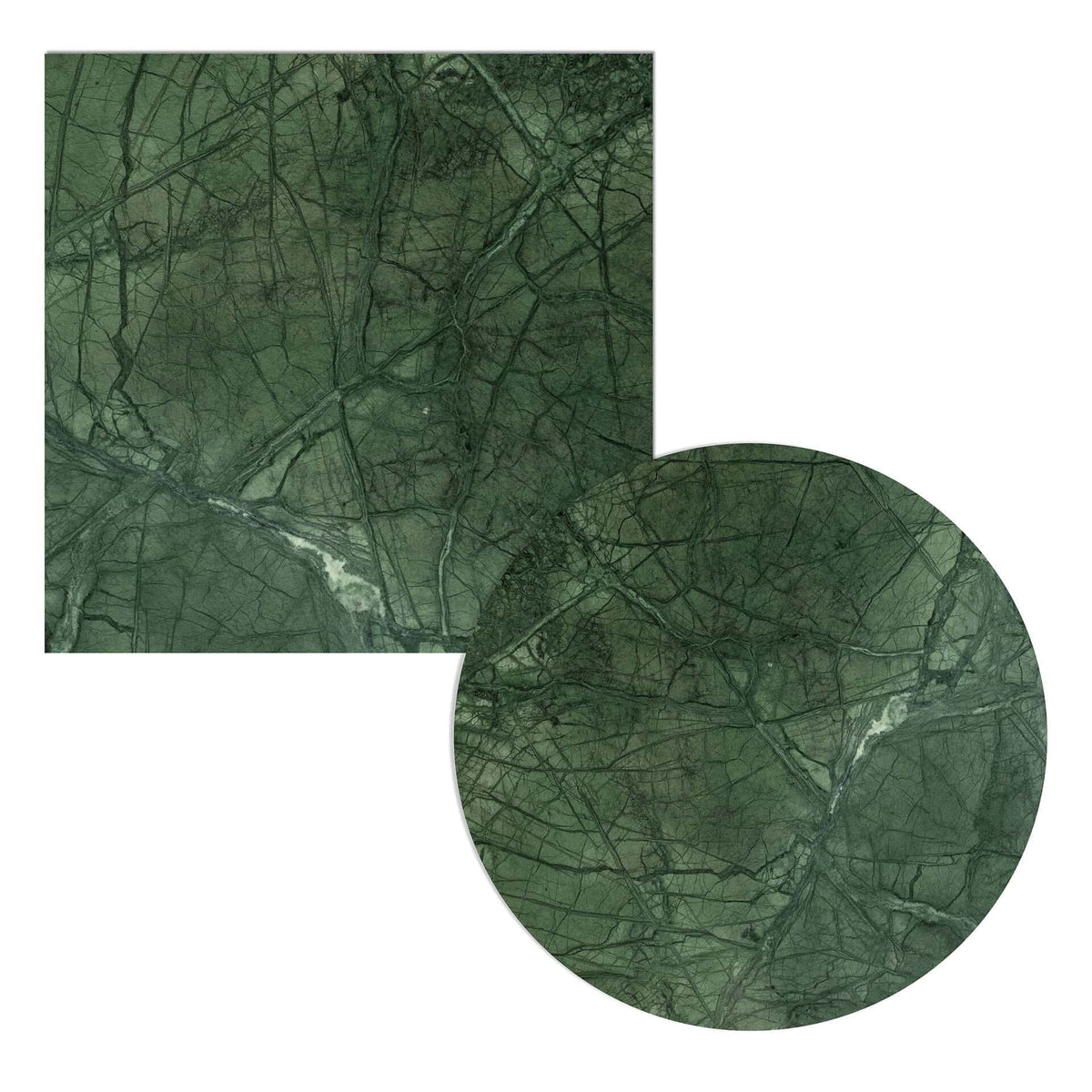 Marble Table Top - 70x70 - ø70cm - Green - KAJA