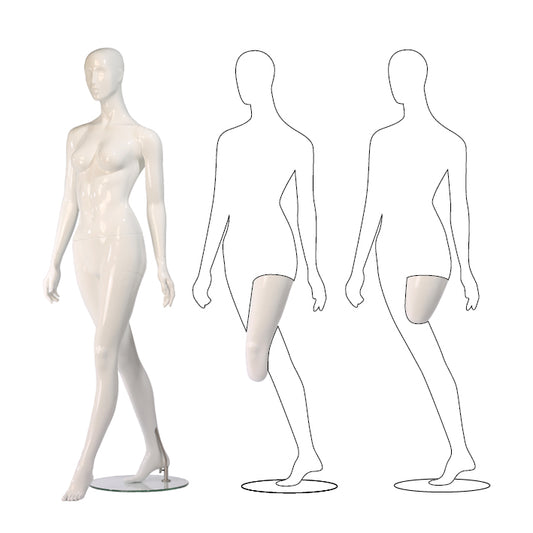 HIGH GLOSS WHITE WOMAN. Female mannequin from the Orthopaedic Collection.
