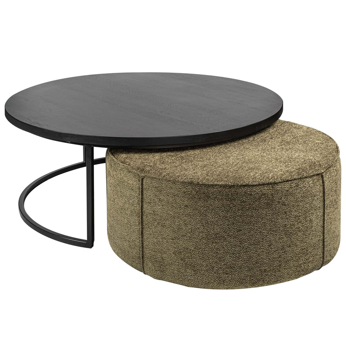 Xavier Coffee Table - ∅110cm - Black Oak - KAJA