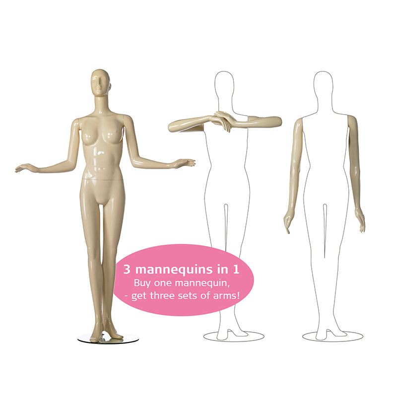 Female mannequin – Silhouettes – head upwards - DARROL / RETAILMENT