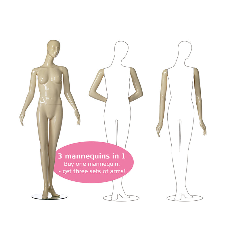 Female mannequin – Silhouettes – tilted head - DARROL / RETAILMENT