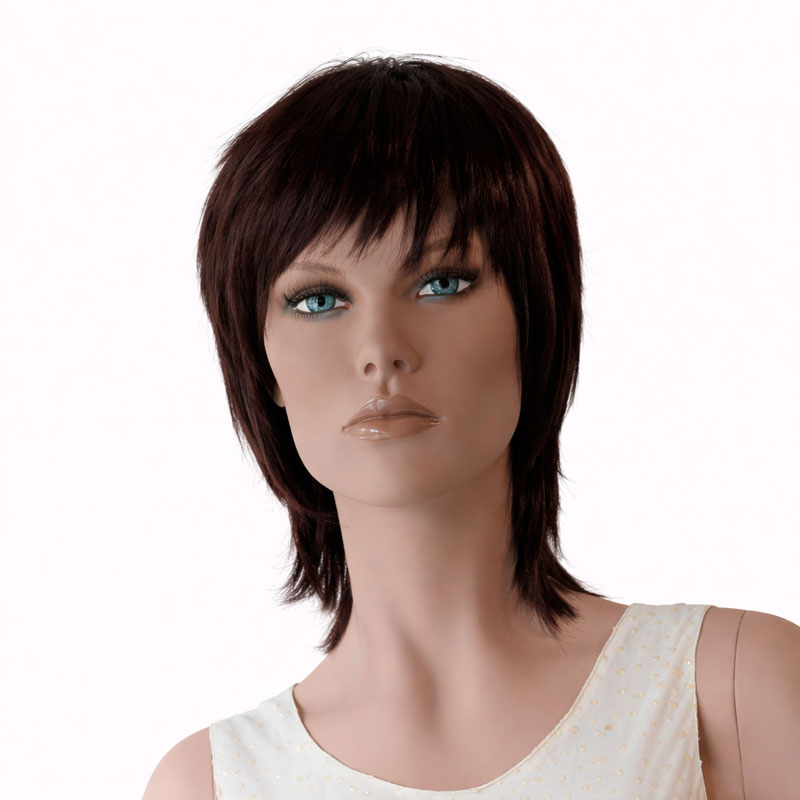 Soft dark wig from Hindsgaul® for female mannequins - Abbey.