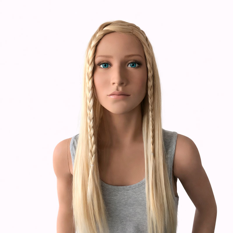 Wig for mannequin Bibi – blonde wig for teenage mannequin for retail display