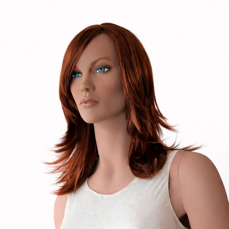 Soft red wig from Hindsgaul® for female mannequins - Christine.