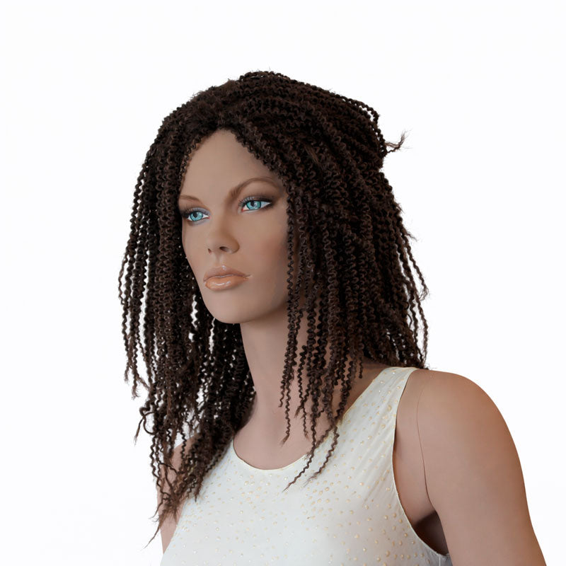Soft dark wig from Hindsgaul® for female mannequins - Keza.