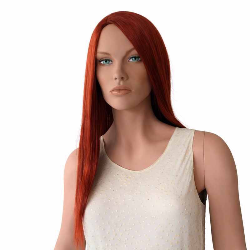 Soft long wig from Hindsgaul® for female mannequins - Kitt.